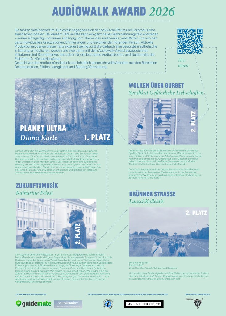 Plakat des Audiowalk-Award 2026